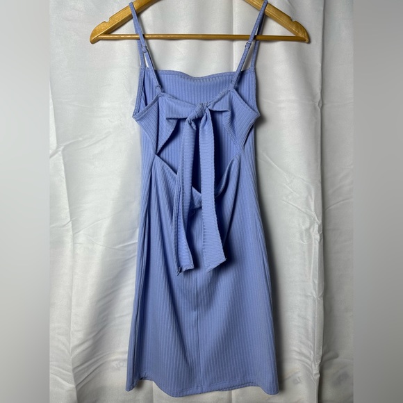 Forever 21 Sky Blue Body-con Mini Dress w/ Bow-tie Back - Picture 3 of 5